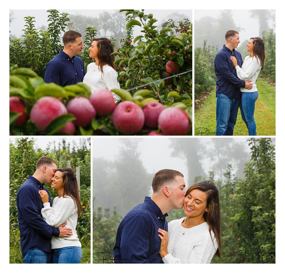 Woodstock Orchards, Engagement Session, Apple Orchard, Reiman Photography